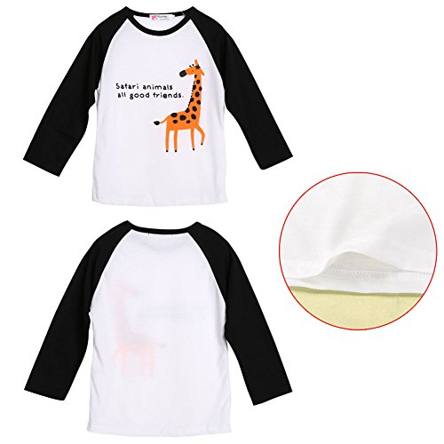 Camiseta infantil de manga comprida com estampa de roupas e blusa pulôver infantil para meninos e me