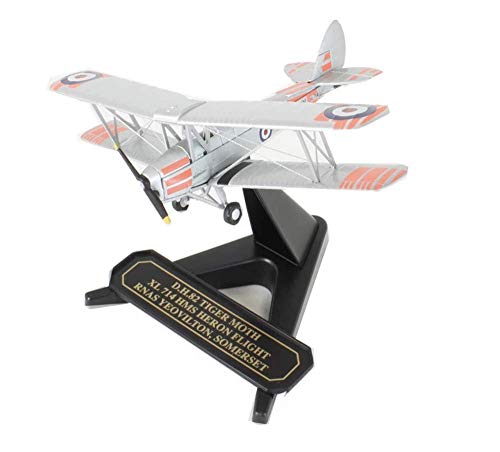 Herpa Avión Royal Navy DH Tiger Moth regalo coleccionistas aviación militar histórica gris