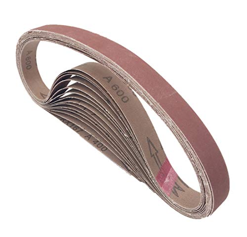 1x42 sanding belts aluminum oxide sander belts sand paper replacement 80 120 180 240 400 600 grits24 pack1x42 inch