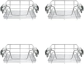 KuKoo 4 x Kitchen Pull Out Soft Close Heavy Duty Baskets, 400mm Wide Cabinet, Slide Out Wire Storage Drawers, Pull-Out Organiser Metal