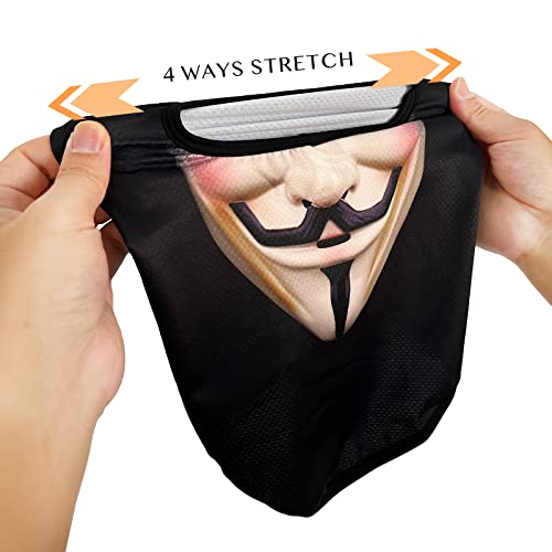 Obacle Balaclava Face Mask Men Women Ski Hunting Cycling (Men Black Beard Smile) #TOP3