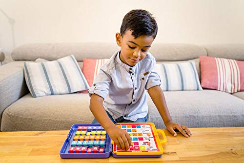 Nathan - J'apprends à Lire - Reconnaitre les Lettres - Jeu Educatif - Développe l'Autonomie - 90 Jetons Lettres avec Système Autocorrectif - Pour Enfants de 5 à 7 ans