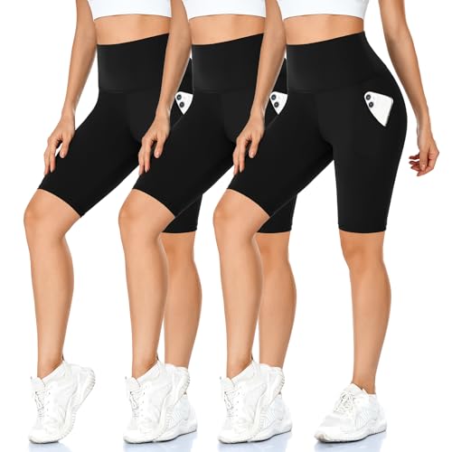 MOREFEEL 3 Pack Buttery Soft Biker Shorts for Women - 5