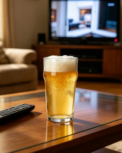 Image of LUXU Pint Glasses,20oz British Beer Glass,Easy to Stack Beer Glasses