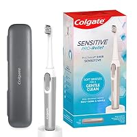 Colgate ProClinical Electric Power Toothbrush, 1 Pack, 500R Sensitive, Silver, Rechargeable (AU Plug), Sonic Toothbrush with Dual Brushing Modes and Travel Case