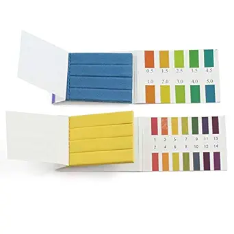 PZRT 2-Pack Ph 1-14 & PH0.5-5.0 PH Test Strips Extensive Precision Test Paper Color Chart Water Soil Testing Kit