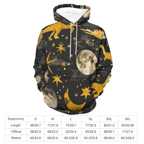 Sweatshirt Pullover Lune étoilée Dinosaure contre le froid avec style