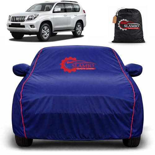 Image of Car Cover for Toyota Prado | 100% Waterproof Heavy-Duty 3-Layer Car Body Cover | All-Weather Rain, UV, Sun & Dust Protection | Custom Fit | Mirror & Antenna Pockets | Navy Blue