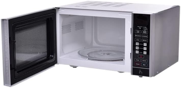 Galanz Microwave Oven interior with door open
