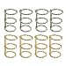 Grekywin 8 Pcs 3-Rings Metal Loose Leaf Binder Rings Clip for Notebook Diary Photo Album (Gold Tone & Silver Tone)