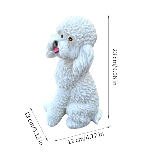 Décoration résistante aux intempéries pour jardin avec statue de chien durable - 6