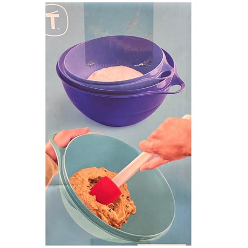 Set de 3 tazones Tupperware tonos azules miniatura 3