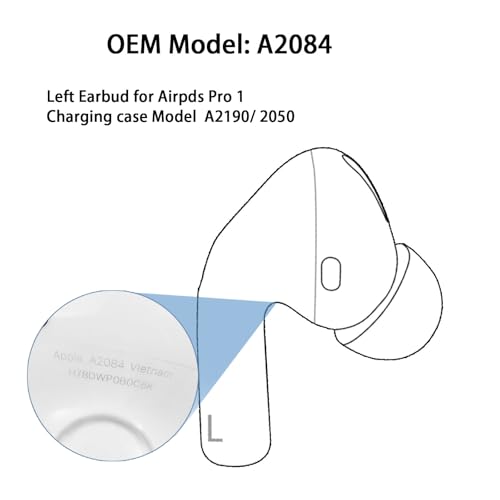 A2083 Replacement for Left Apple Airpods Pro 1st Gen Earbud,Compatible with OEM iPod Pro 1st Generation Charging Case Model A2190, Single Left Ear Side Only - Image 5