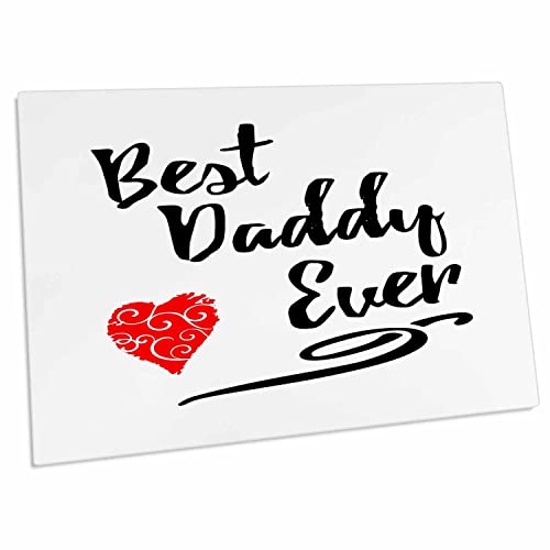 Alfombrilla para escritorio 3dRose Best Daddy Ever diseño corazón