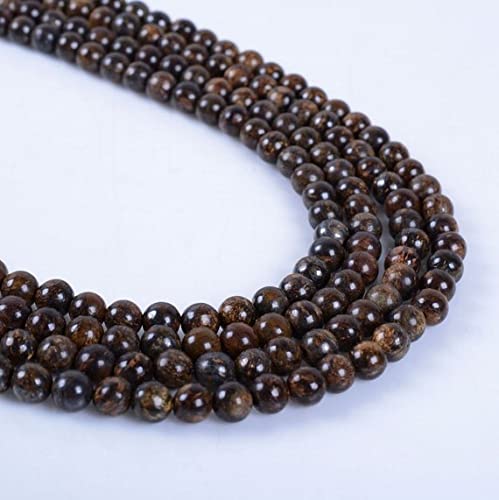 Bronzite 4mm perles rondes LKBEADS 4MM323 pour bracelets de méditation
