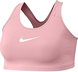 Nike Women's Swoosh Compression Bra Plus Size, Laser Pink/White, 2X