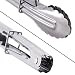 3-Piece Set Of 7-Inch Self-Locking Salad Tongs - Stainless Steel With Spring