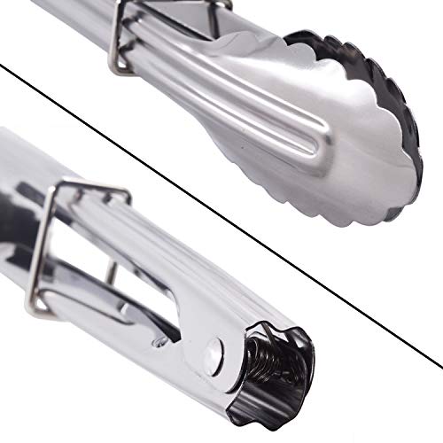 HINMAY Mini Stainless Steel Serving Tongs Small Tongs Set (7-Inch 3 Pieces) by HINMAY - Image 3