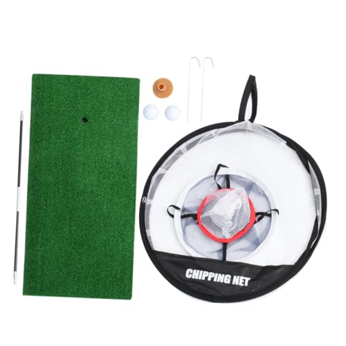 Anneome Golf Training Aid Portable Chipping Pitching Cage Mat Practice Net for All Ages