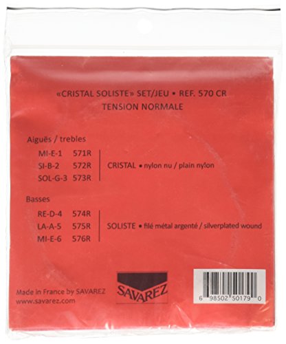 Savarez 570CR Cristal Rouge Tirant normal – Jeu de cordes guitare classique - Les Beatles, Paul McCartney, John Lennon, RIngo Starr, George Harrison Savarez 570CR Cristal Rouge Tirant normal - Jeu de cordes guitare classique – Image 4