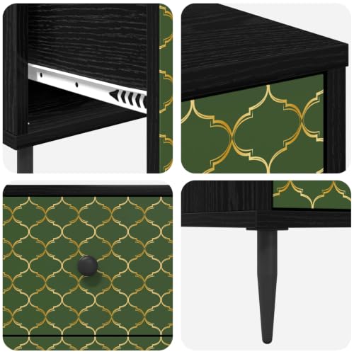 Cómoda rectangular moderna GELEEN cajonera de madera para salón y dormitorio elegante 7