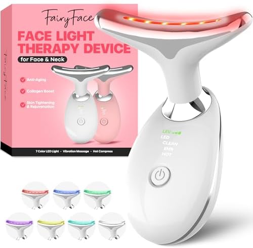 Amazon.com: FairyFace Face and Neck Massager Tool with Red Light ...