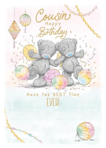 Me to You Tatty Teddy Happy Birthday Cousin Cute Greetings Card - Official Collection