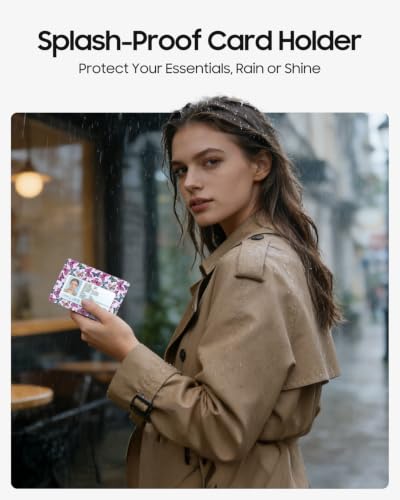 Image of FINTIE Slim Minimalist Front Pocket Wallet RFID Blocking Credit Card Holder | Card Cases with ID Window for Men Women, butterfly