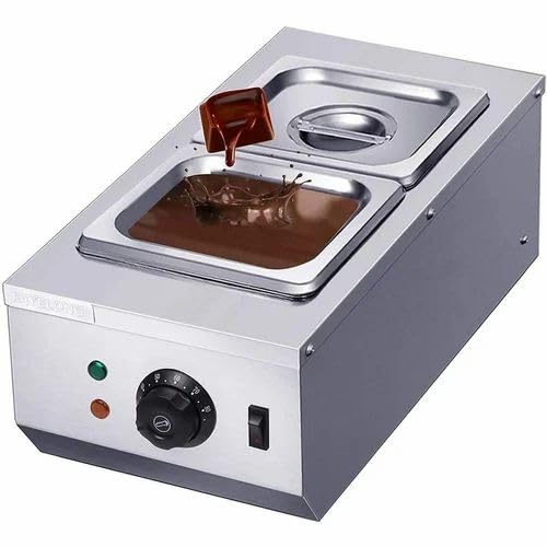 Electric Chocolate Melter 2-Pan Stainless Steel | 1kW Heating Power | Adjustable 30–110°C Temperature Control | Dual 2.2L Containers for Baking Pastry Dessert Use-image-19