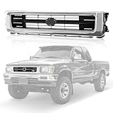 CarPartsDepot Front Grille Grill Compatible With Toyota Pickup Truck (Chrome, 1992-1995 Toyota Pickup 4WD)