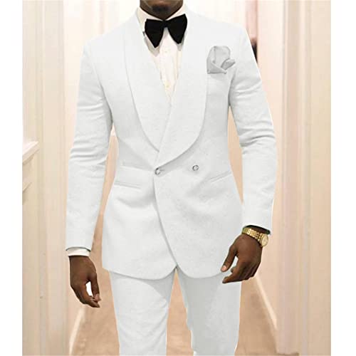 Slim Fit Herren Anzüge für Hochzeit Bräutigam Smoking 2-teiliges Set Jacke Hose Abschlussball Bühne Gleiche 3 XXL – Bild 7
