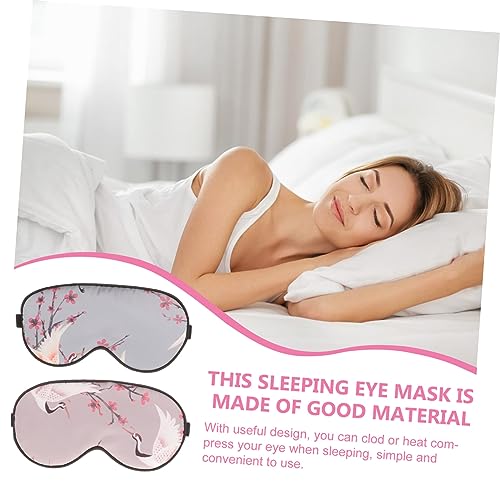 FRCOLOR 2 Pçs Máscara Facial Máscara De Dormir De Seda Para Mulheres Máscara De Dormir De Dormir Par