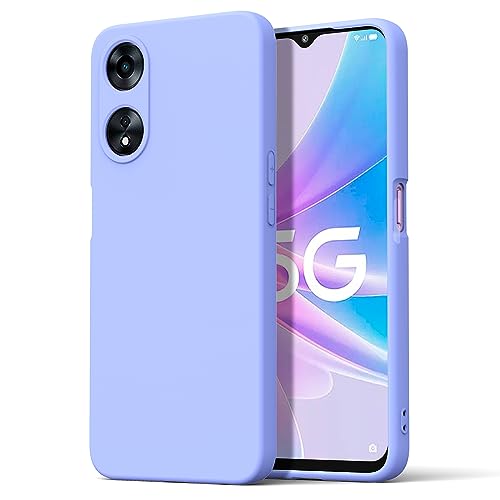 Byvuwiay Funda para OPPO A78 5G, Silicona Líquida Silicona Ultra Protectora Antichoque Case para OPPO A78 5G - Morado
