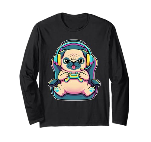 Pug Gamer On Gaming �`�F�A�p�b�h �ʔ��� �j�̎q ���̎q �R�X�`���[�� �~�[�� ����T�V���c