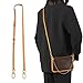 KIYOMIL Genuine Vachetta Leather Shoulder Bag Strap Crossbody Replacement Adjustable for Speedy Handbag or Purse(Deep Beeswax-Width:0.43in&Adjustable Length:39.4-47.2in)