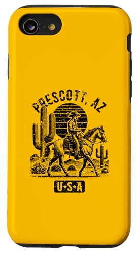 Carcasa para iPhone SE (2020) / 7 / 8 Prescott Arizona USA Cowboy Horse - Diseño vintage