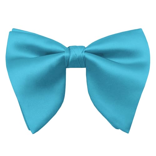 Image of Luckyvestir Oversized Bow Ties for Men, Pre Tied Clip on Men's Black Bowtie for Wedding Tuxedo Banquets Formal Wear