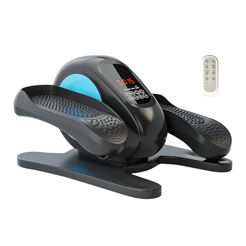 Mini Elektrischer Crosstrainer, Ellipsentrainer für zuhause, Beintrainer elektrisch mit 20 Geschwindigkeitsstufen, 50W leisem Motor, Kompakt-Trainer mit Display&Fernbedienung, für Senioren&Zuhause