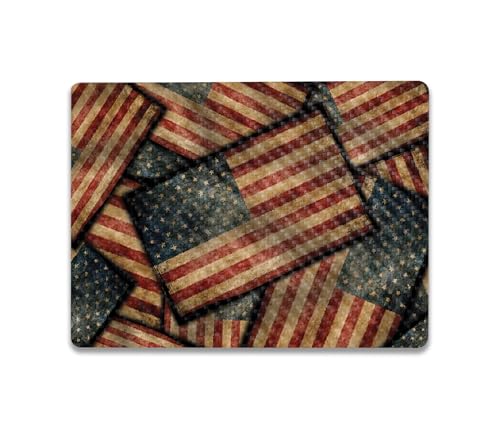 Image of MightySkins Carbon Fiber Skin Compatible With Microsoft Surface Laptop Go 3 (2023) Full Wrap Kit - Vintage American | Protective, Durable Textured Carbon Fiber Finish | Easy To Apply | Made in the USA