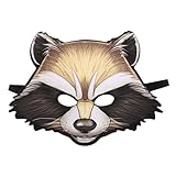 Hosfairy 1Pcs Half Face Raccoon Mask Animal Raccoon Mask for Halloween Christmas Costume Party Cosplay Props
