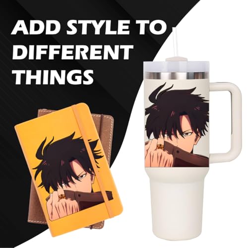 Image of Solo Leveling Peeker Anime Manga Decal Water Resistant Sticker Indoor Use Ideal for Laptop Window (Jin-Woo 2)