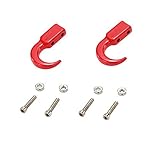 LAFEINA 1Set Red Metal Winch Hook for 1/10 Scale Rock Crawler RC Car