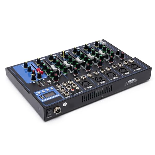 Console de mixage sonore 7 canaux avec égalisation audio précise