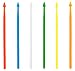Arrow Picks, 250 Plastic Cocktail & Food Toothpicks, 6 Color Assortment, 3.5" Soodhalter King Size