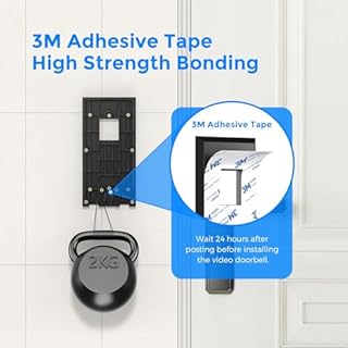 Baaletc No-Drill Ring Doorbell Mount - Adhesive Door Bracket Compatible with Ring Video Doorbell 1/2/3/3 Plus/4/ (2020 Release) Wireless, Mounting Plate Holder Accessories for Houses