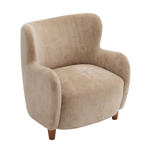 Sillón Wingback Terciopelo Camel miniatura 6
