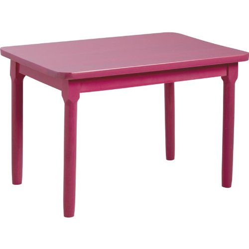 PEGANE Table Enfant en hêtre laqué Framboise