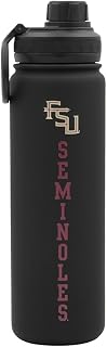 Florida State Water Bottle - Black Double Walled Stainless Steel 24 oz Keeps Drinks Cold or Hot