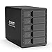 ORICO Enclosure per HDD Esterno da USB 3.0 a SATA da 5 alloggiamenti per Supporto HDD da 3,5