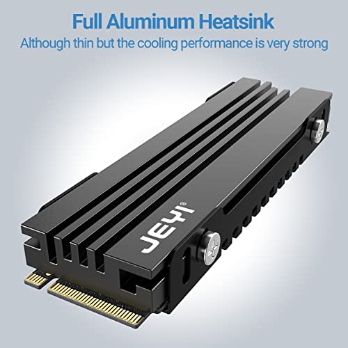 Jeyi M.2 Heatsink For Ps5 / Matx/Miniatx, Ultra Slim 7Mm Height Low Profile Aluminum Convective Nvme Heatsink, Passive Heat Sinks With Fins, Finscold 007-2-Pack #TOP2